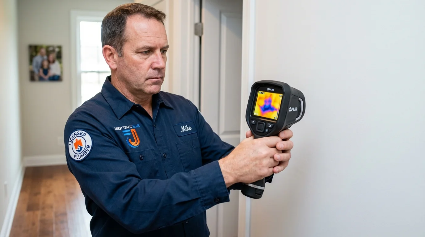 Thermal imaging leak detection by Johns Plumbing LLC in West Stockbridge